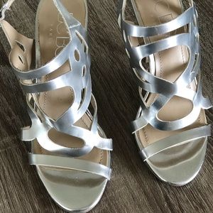 Silver BCBG Heels